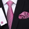 Spot de alta qualidade de poliéster gravata de seda dos homens flor de caju padrinho homem Casamento gravata bolso conjunto Jacquard