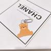 Bonito cartoon urso chaveiro acrílico Internet celebridade estilo coreano carro chaveiro casal estudante chave pingente