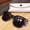 Gafas de Sol con Patas de Madera con Grano y Remaches, Estilo Coreano y Japonés, Transfronterizas para Hombres y Mujeres, Retro de Alta Calidad, Modernas, Sombrilla y Protección Solar, Populares en Línea