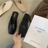Chinelos Mule Femininos Abertos na Ponta 2023 Nova Moda de Verão Sandálias Tendência Estilo Ins