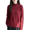 Suéter de Punto Calado de Alta Gama para Mujer, Manga Larga, Jersey 2026 Otoño/Invierno Nuevo, Cuello Redondo, Color Sólido, Capa Interior, Capa Base, Top