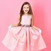 Guantes Cortos de Satén de Nuevo Estilo Transfronterizos para Niñas de las Flores, Joyería de Perlas de Moda Europea y Americana, Set de Cuatro Piezas de Collar de Rendimiento para Niñas