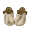 Novedad Primavera Verano 2026 Mocasines sin Cordones Tejidos Huecos de Suela Gruesa Cerrados Transpirables para el Hogar y el Exterior para Mujer