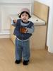 Chaleco Chaqueta de Otoño para Bebé 2026 Nuevo Otoño Estilo Coreano Ropa Infantil Conjunto de Sudadera y Jeans para Niños de Otoño