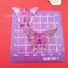 Accesorios de Plástico de Mariposa Transparentes de Colores con Agujero Pasante Electroplateados Accesorios para el Cabello DIY Cintas para el Cabello Bandas Elásticas Colgantes de Joyería Perforados Accesorios