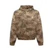 Sudadera Magic Bear retro estilo americano y genial con estampado de leopardo, prenda exterior casual, estilo subcultural high-street