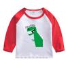 Camiseta de manga comprida para meninos roupas infantis 2022 nova outono camisa bonita para meninos roupa externa infantil camiseta básica Primavera