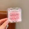 Unhas Pontas Descartáveis para Crianças Manicure de Menininha Adesivos de Unha Removíveis Presente para Meninas Patches de Unha Unhas Vestíveis Atacado