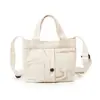 Bolso Pequeño de Lona de Color Puro Retro para Mujer 2026 Nuevo Estilo de Hong Kong Ropa de Trabajo Bolso de Hombro Cruzado Bolso Casual Versátil para Teléfono Móvil para Mujer