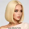 La peluca de moda para mujer más vendida de TEMU, cabello liso corto con raya media, estilo BOBO, peluca completa artificial para disfraz