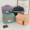 Bolsa de Cosméticos Cuadros Clásicos Transfronteriza Simple Nicho Versátil Corazón de Niña Bolso de Mano Saliente Portátil Bolsa de Lavado y Almacenamiento