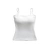 Colete feminino sexy e quente com bojo, cor sólida, simples, combinando, curto, justo, camisola, top