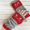 Guantes Personalizados para Otoño e Invierno, Guantes de Punto Cálidos y de Moda para Mujer, Moda Transfronteriza Guantes Bordados Patchwork Cálidos
