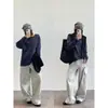 ¡Un indispensable para todos! Camiseta de manga larga con cuello redondo, estilo coreano, cómoda, 100% algodón, estilo "old money", borde deshilachado, para mujer, corte holgado, otoño 2026