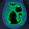 Uma Variedade de Novos Produtos Animais Criativos Verdes Luminosos de Halloween Gatinho Estrela Adesivos de Parede Decoração de Sala de Estar Quarto Adesivos de Parede Autoadesivos