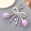 Novo Pingente de Corrente Pendente Pérola Laço para Bolsa Capa de Celular Chaveiro Ornamento Exquisito Pequeno Presente Acessório