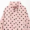 Comercio Exterior Transfronterizo Ropa de Mujer 2026 Nuevo Producto Estilo Europeo y Americano Moda Chaqueta de Manga Larga Color Rosa con Lunares de un Solo Botón 4341730