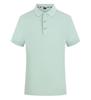 Rápido atacado transfronteiriço logotipo padrão de negócios roupas de trabalho bordado verão cor sólida manga curta casual camisa pólo masculina