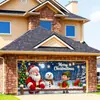 Decoraciones de Escena Más Vendidas Transfronterizas, Pegatinas Navideñas para Garaje, Telas Colgantes Más Vendidas en Amazon, Decoraciones para Fiestas de Año Nuevo