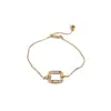 ¡Lujo estilo coreano! Pulsera entrelazada de circonita cúbica, pulsera de moda minimalista, sensación de lujo ligero y alta gama, joyería para mujer