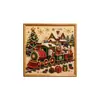 Kit de Arte de Pintura Diamante com Pérolas de Natal DIY Pintura Decorativa de Pontos de Diamante Feita à Mão Arte de Pérolas 3D Atmosfera de Natal