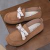 Mocasines para Mujer 2026 Primavera y Otoño Nuevo Estilo Moño Mocasines Planos Suela Suave Slip-On Zapatos Birkenstock para Mujer