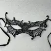 Ventas Directas de Fábrica Máscara de Ojos Sexy de Encaje Negro Reina Tema Fiesta de Baile Máscara Halloween Navidad Maquillaje
