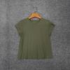Camiseta de Manga Corta con Cuello Redondo de Algodón Puro Longmei para Mujer 2026 Primavera y Verano Nuevo Estilo Estilo Fila Ropa de Trabajo Sencilla Top Básico Ajustado