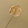 Material de Balde de Ano Novo 2025 Véspera de Ano Novo Fruta Vermelha Folha de Ouro Folha de Ginkgo Folha de Leque Tamanho do Leque Leque Redondo Costas de Tartaruga Dourado