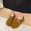 Pantuflas cerradas antideslizantes para exteriores de nuevo estilo 2026 para mujer Birkenstock con suelas gruesas para aumento de altura, zapatillas de estar por casa de moda sin cordones con suelas blandas