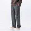 Calças Casuais Retas Masculinas Calças de Outono Masculinas Calças Khaki com Estampa de Grou Calças de Corte de Madeira Novas Calças de Montanhismo 2024