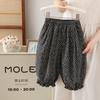 Calças casuais femininas para primavera e outono, estilo ocidental, para bebês, personalidade infantil, estilo coreano moderno, pacote de flores Mori, pés, bloomers de rabanete