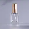Frasco de vidro transparente personalizado de 10ml dh562 pequeno frasco de recarga de perfume frasco spray frasco de óleo essencial frasco de esmalte