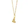 Collar Colgante de Acero Inoxidable Europeo y Americano Transfronterizo Mariposa Ballena Tortuga Cadena de Clavícula de Moda de Lujo Ligero para Mujer 18K Oro