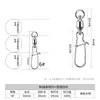 Conector Giratorio Grande para Pesca, Giratorio de Rodamiento Figura de Ocho de Acero Inoxidable 304 para Señuelos Rápidos, Broche Reforzado para Pesca en el Mar