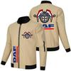 Jaqueta Masculina Azul Esportiva Tamanho Grande Tendência Comércio Exterior Zíper Solta Estilo Punk Motociclista Padrão de Carro Masculina