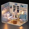 Casa Zhiqu DIY Cabaña Regalo Creativo para el Cumpleaños de la Novia Modelo Práctico Hecho a Mano Ensamblado con Luz