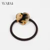 Novo Elástico de Cabelo Wjia em Acetato, Simples Retrô Espessado Colorido Dopamina em Formato de Coração Acessório de Cabelo Feminino