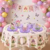 Estilo Bosque de Ensueño Estilo Cuento de Hadas Bandera de Tirar de Cumpleaños Fresca Linda Temática Banner de Letras Adornos para Cupcakes