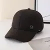 Chapéu de Algodão Espesso e Quente com Forro de Lã para Idosos, Chapéu de Baseball à Prova de Vento com Proteção para as Orelhas para Viagem ao Ar Livre, Chapéu Simples e Moderno
