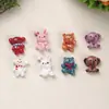 Accesorios de resina DIY de dibujos animados mini zoológico pegamento de crema pinzas para el pelo funda de teléfono dijes para zapatos llaveros colgantes