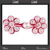 Botón Hecho a Mano Botón Flor de Ciruelo China Mariposa Enrollando Cabeza de Perla Tres Círculos Retro Hanfu Traje Tang Hecho a Mano Cheongsam