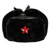 Gorra cálida de invierno Lei Feng con forro de polar, gruesa, con insignia de estrella de cinco puntas, Gorra Lei Feng, Estrella roja de cinco puntas, Insignia roja de cinco estrellas