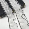 Ropa de encaje blanco francés de doble capa, escote, encaje de cortina estilo xiangfeng, cuello alto, accesorios decorativos, DIY