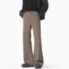 Calça Masculina Preta Moderna e Fluida para Primavera e Outono, Versátil Casual de Rua, Calça Longa Solta, Calça Social Reta com Vibe Americana