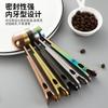 Cuchara medidora de acero inoxidable para granos de café con clip sellador, cuchara medidora de doble uso para leche en polvo, clip sellador de bolsas multifuncional, venta directa de fábrica