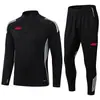 2406 Traje de Treino Meio-fechamento Placa Leve Traje Adulto Placa Leve Traje de Futebol Traje de Treino de Futebol Estampa Traje de Competição Esportiva