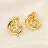 Novo estilo personalizado tendência banhado a ouro 18K aço inoxidável padrão rotativo borla fio brincos brincos femininos em estoque atacado