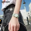 Reloj Popular Sanda con Caja Sencillo para Pareja Hombres y Mujeres Calendario Chino e Inglés Reloj de Cuarzo Resistente al Agua Luminoso Reloj para Estudiantes