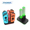 Compatible con Switch OLED, cargador de cuatro puertos con haz de luz de colores e iluminación ambiental TNS-875C